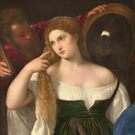 PORTRAIT D'UNE FEMME À SA TOILETTE - TITIAN - 1515