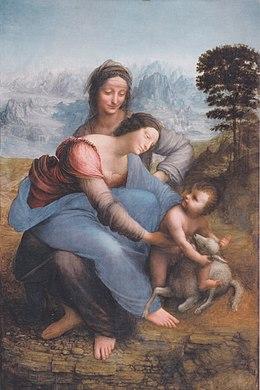 La Vierge, l'Enfant Jésus et sainte Anne Leonardo da Vinci 1508
