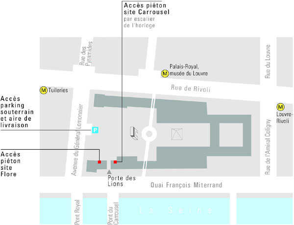 C2RMF site Carrousel_plan d'accès 