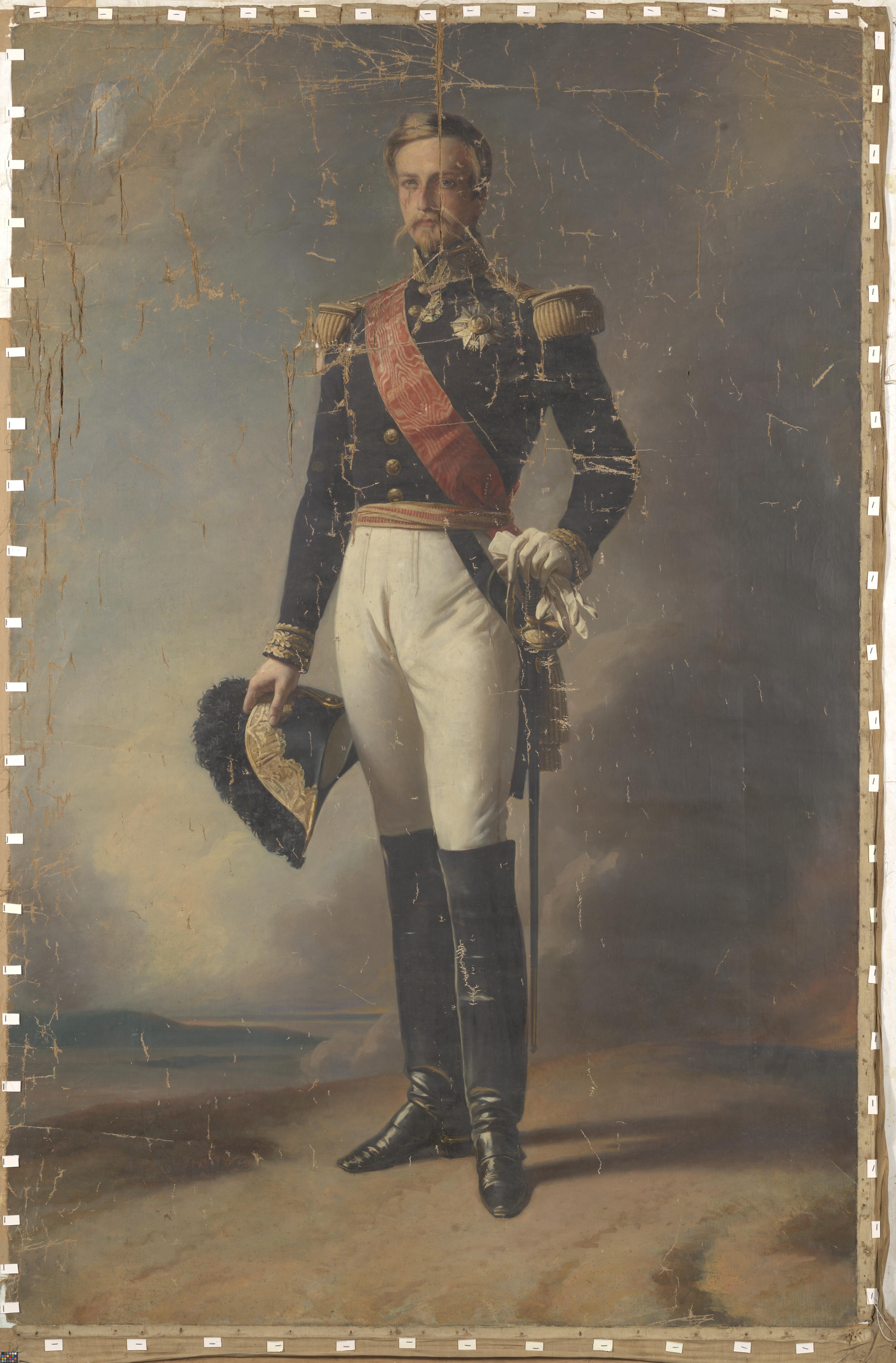 figure 1, Frans Xaver Winterhalter, Portrait du duc d'Aumale, 1843, (Musées nationaux des châteaux de Versailles et de Trianon, INV. 1004) ©C2RMF/ Salinson Philippe
