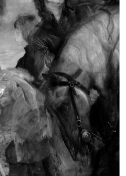 RIR, détail repentir dans le positionnement du cheval C2RMF Clarisse Delmas