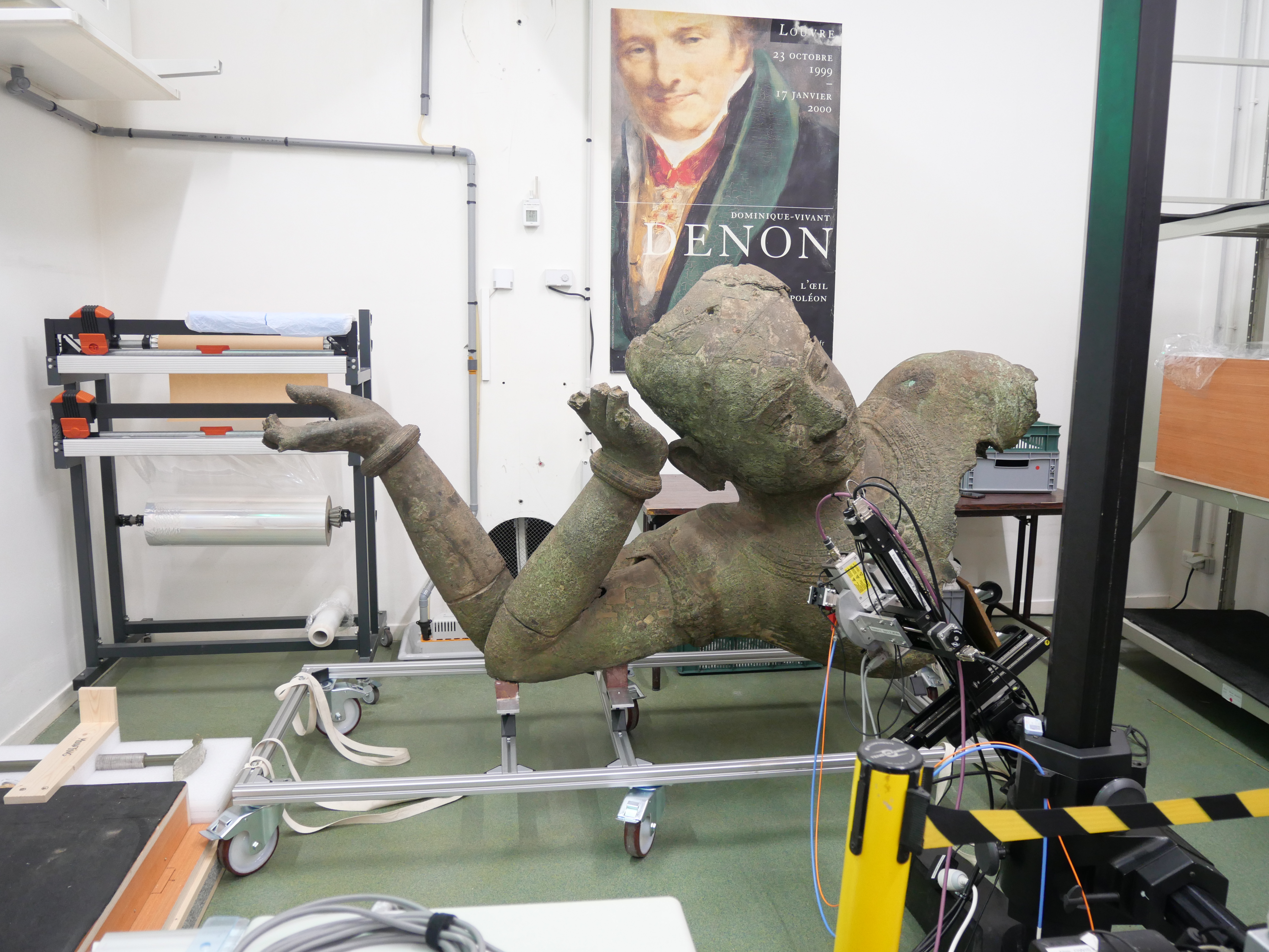 Etude de la polychromie du buste par cartographie XRF