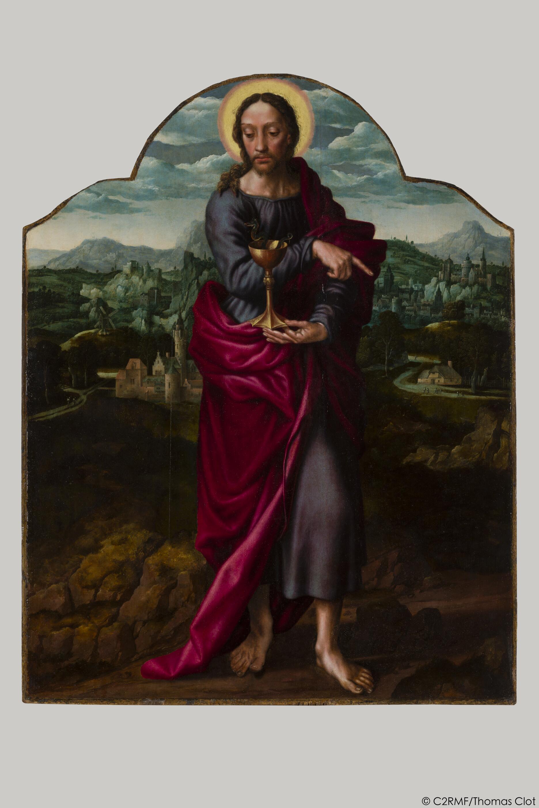 Panneau central après intervention, image numérique en lumière réfléchie