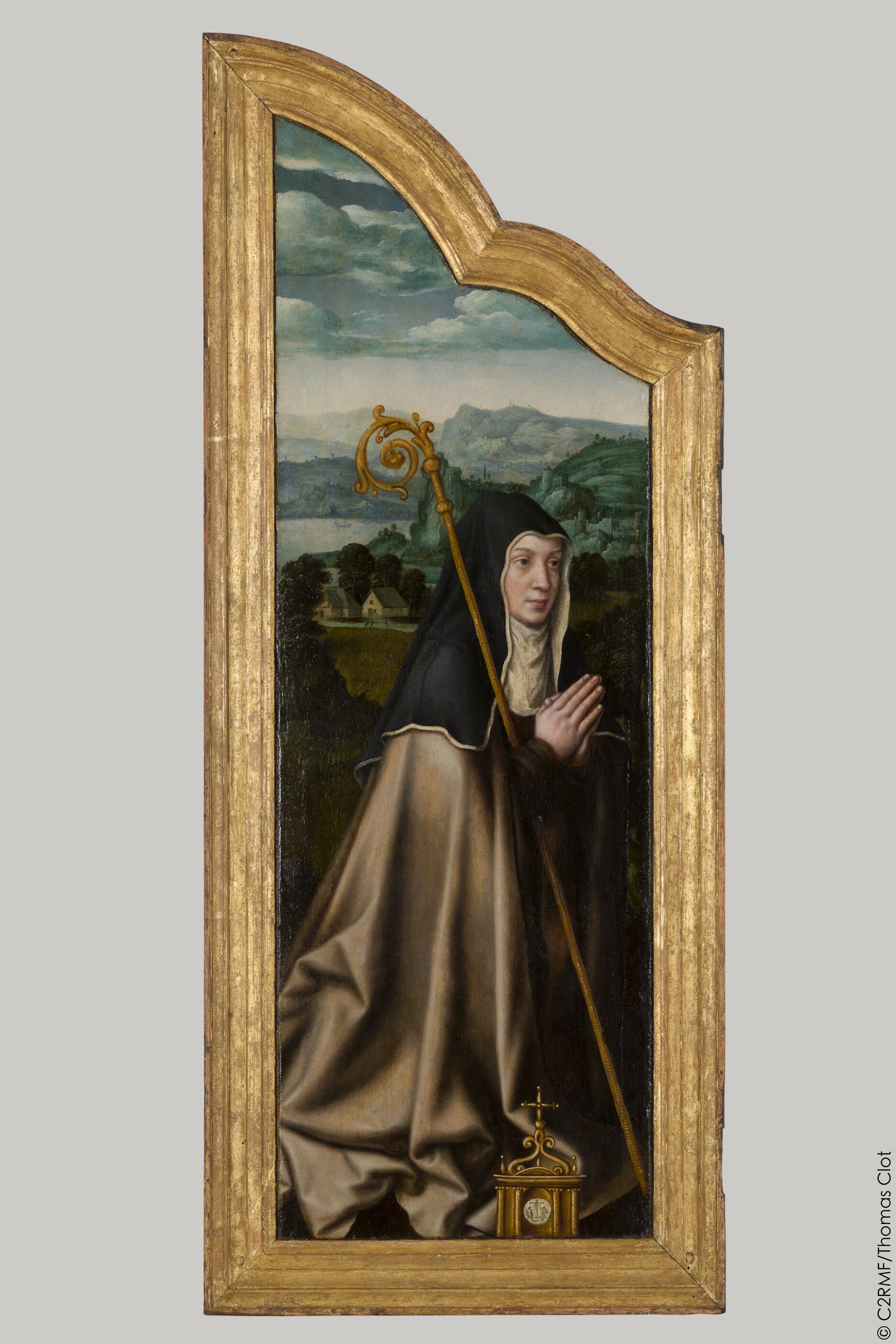 Panneau dextre, encadré face, après intervention, image numérique en lumière réfléchie