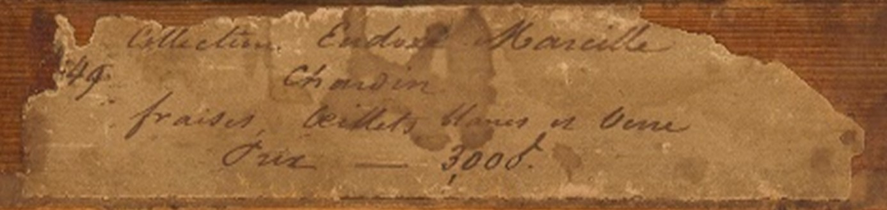 ill.1 Revers, détail : étiquette de la collection Eudoxe Marcille 