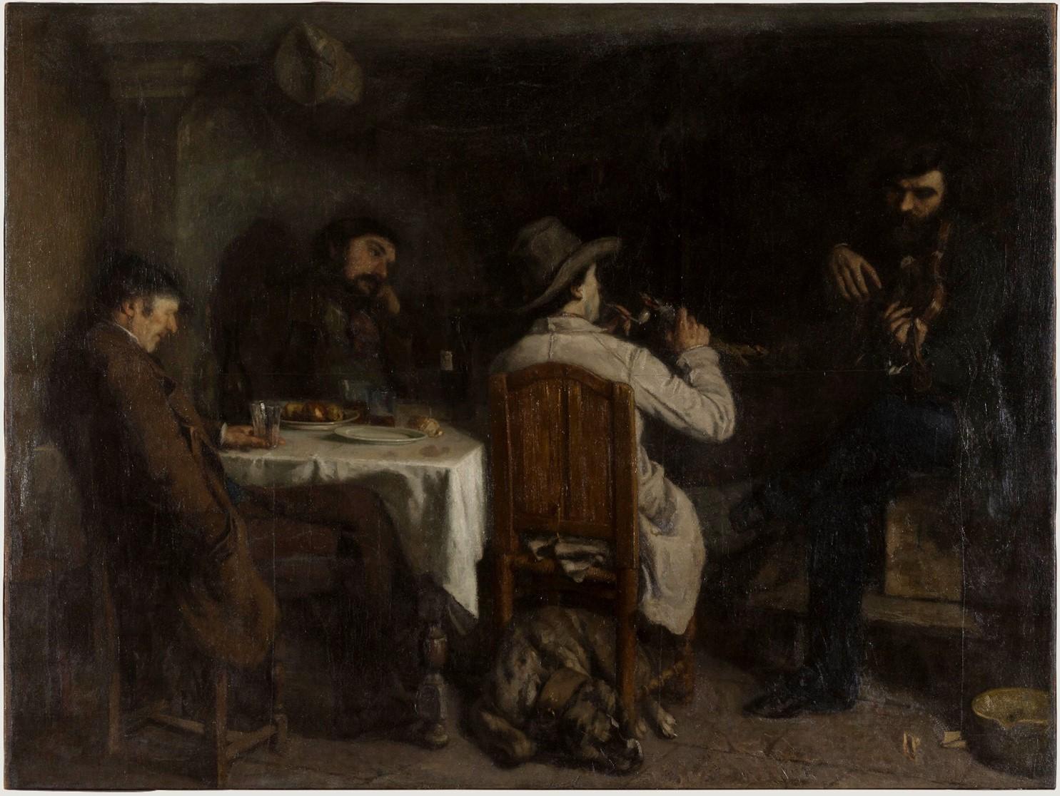 Figure 6 – Gustave Courbet, L’Après-dînée à Ornans, 1849, après restauration – © C2RMF / Thomas Clot