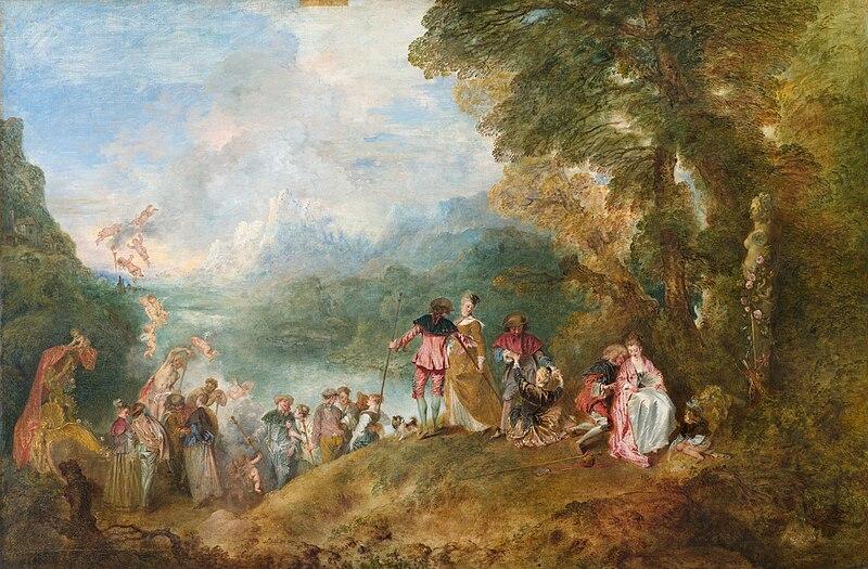 L'Embarquement pour Cythere Jean Antoinne Watteau 1717